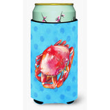 Caroline'S Treasures Crab Blue Polkadot Boy Beverage Insulator Hugger, Tall, Multicolor