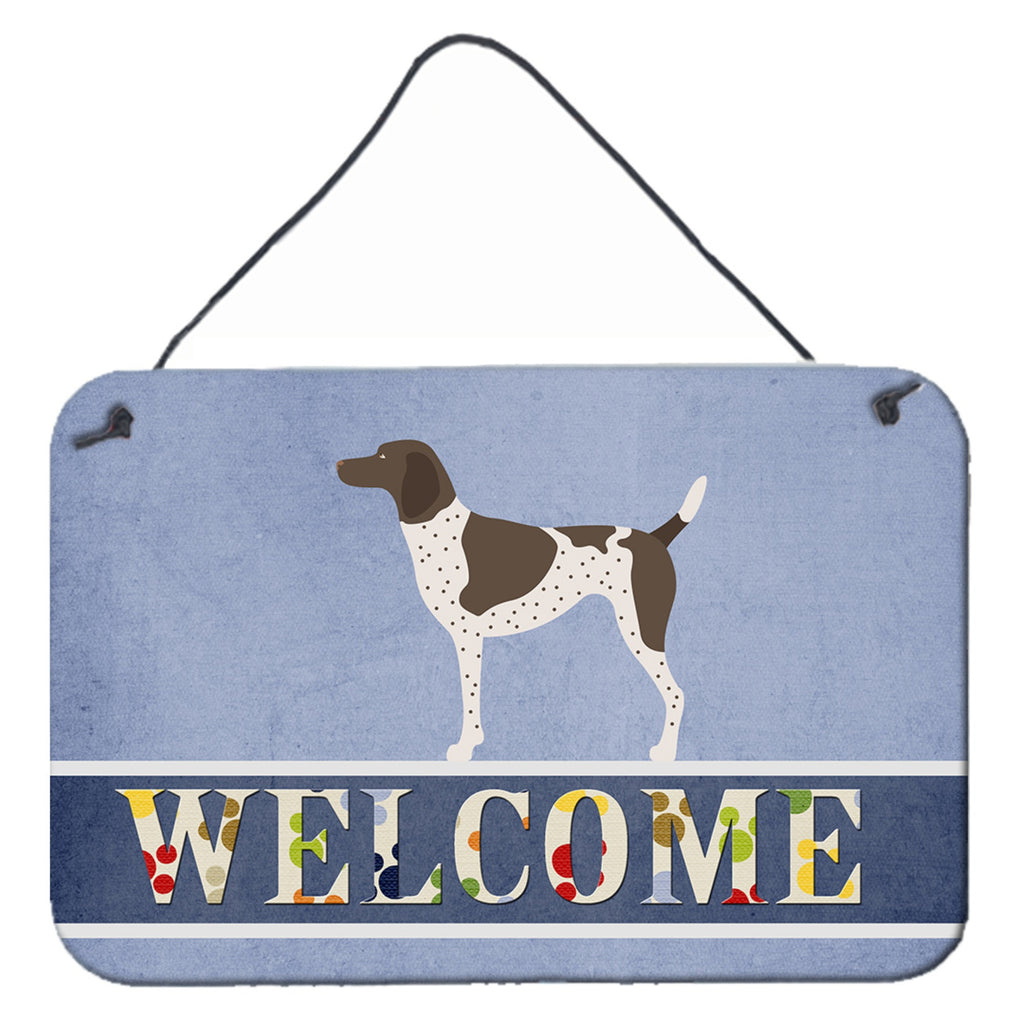 Caroline'S Treasures German Shorthaired Pointer Welcome Metal Print, 8 X 12