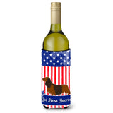 Caroline'S Treasures Longhaired Dachshund American Decorative Bottle Hugger, 750 Ml, Multicolor