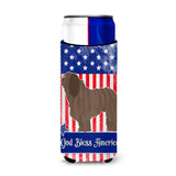 Caroline'S Treasures Bergamasco Shepherd American Decorative Can Hugger, Slim, Multicolor