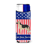 Caroline'S Treasures German Shepherd American Decorative Can Hugger, Slim, Multicolor