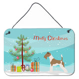 Caroline'S Treasures Wire Fox Terrier Metal Print, 8Hx12W, Christmas Tree