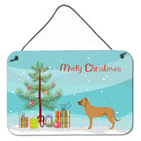 Caroline'S Treasures Christmas Alano Espanol Spanish Bulldog Metal Print, 8Hx12W, Multicolor