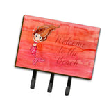 Caroline'S Treasures Mermaid Welcome Red Wall Hook, Triple, Multicolor