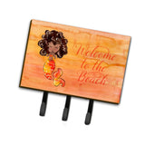 Caroline'S Treasures Mermaid Welcome Orange Wall Hook, Triple, Multicolor