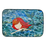 Caroline'S Treasures Mermaid Swimming Dish Drying Mat, 14 X 21, Multicolor