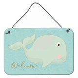 Caroline'S Treasures Whale Welcome Metal Print, 8 X 12