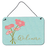 Caroline'S Treasures Bunch Of Flowers Welcome Metal Print, 8 X 12