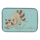 Caroline'S Treasures Raccoon Welcome Dish Drying Mat, 14 X 21