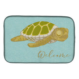 Caroline'S Treasures Sea Turtle Welcome Dish Drying Mat, 14 X 21, Multicolor