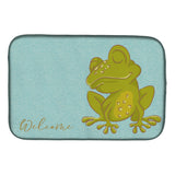 Caroline'S Treasures Frog Welcome Dish Drying Mat, 14 X 21, Multicolor