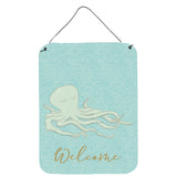 Caroline'S Treasures Octopus Welcome Metal Print, 16 X 12, Multicolor