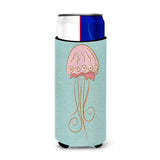 Caroline'S Treasures Jelly Fish Decorative Can Hugger, Slim, Multicolor