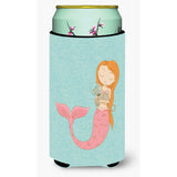 Caroline'S Treasures Mermaid With Cat Decorative Can Hugger, Tall Boy, Multicolor