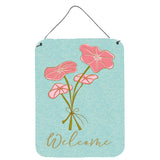 Caroline'S Treasures Bunch Of Flowers Welcome Metal Print, 16 X 12, Multicolor