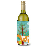 Caroline'S Treasures Guernsey Cow Christmas Decorative Bottle Hugger, 750Ml, Multicolor