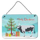 Caroline'S Treasures Hungarian Grey Steppe Cow Christmas Metal Print, 8 X 12, Multicolor