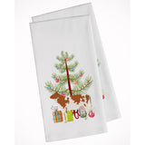 Ayrshire Cow Christmas White Kitchen Towel Set Of 2