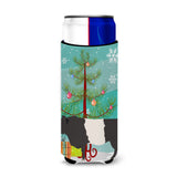 Caroline'S Treasures Belted Galloway Cow Christmas Decorative Can Hugger, Slim, Multicolor