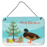 Caroline'S Treasures Silver Bantam Duck Christmas Metal Print, 8 X 12