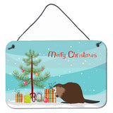 Caroline'S Treasures Eurasian Beaver Christmas Metal Print, 8 X 12