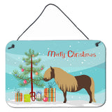 Caroline'S Treasures Shetland Pony Horse Christmas Metal Print, 8 X 12