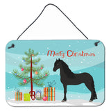 Caroline'S Treasures Friesian Horse Christmas Metal Print, 8 X 12, Multicolor