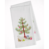 White Peacock Peafowl Christmas White Kitchen Towel Set Of 2