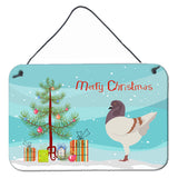 Caroline'S Treasures German Modena Pigeon Christmas Metal Print, 8 X 12