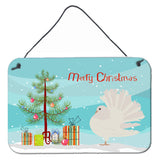 Caroline'S Treasures Silver Fantail Pigeon Christmas Metal Print, 8 X 12, Multicolor