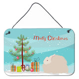 Caroline'S Treasures Fluffy Angora Rabbit Christmas Metal Print, 8 X 12