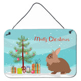 Caroline'S Treasures Lionhead Rabbit Christmas Metal Print, 8 X 12