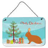 Caroline'S Treasures Rex Rabbit Christmas Metal Print, 8 X 12, Multicolor