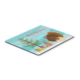 Caroline'S Treasures French Turkey Dindon Christmas Mouse & Hot Pad Or Trivet, 7.75 X 9.25, Multicolor (Bb9357Mp)