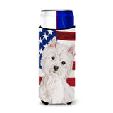 Caroline'S Treasures Westie Patriotic Decorative Can Hugger, Slim, Multicolor