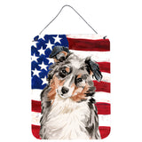 Caroline'S Treasures Australian Shepherd Patriotic Metal Print, 16 X 12, Multicolor