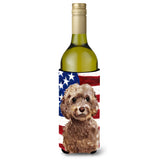 Caroline'S Treasures Brown Cockapoo Patriotic Decorative Bottle Hugger, 750Ml, Multicolor