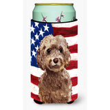 Caroline'S Treasures Brown Cockapoo Patriotic Decorative Can Hugger, Tall, Multicolor