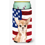 Caroline'S Treasures Chihuahua Patriotic Decorative Can Hugger, Tall, Multicolor