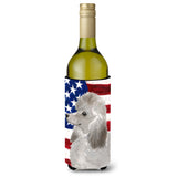 Caroline'S Treasures Grey Standard Poodle Patriotic Decorative Bottle Hugger, 750Ml, Multicolor