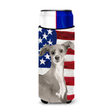 Caroline'S Treasures Italian Greyhound Patriotic Decorative Can Hugger, Slim, Multicolor