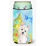 Caroline'S Treasures Westie Christmas Decorative Can Hugger, Tall, Multicolor