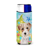 Caroline'S Treasures Wire Hair Jack Russell Christmas Decorative Can Hugger, Slim, Multicolor