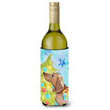 Caroline'S Treasures Red Tan Dachshund Christmas Decorative Bottle Hugger, 750Ml, Multicolor