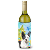 Caroline'S Treasures Black White French Bulldog Christmas Decorative Bottle Hugger, 750Ml, Multicolor