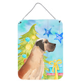 Caroline'S Treasures Fawn Natural Dane Christmas Metal Print, 16 X 12, Multicolor