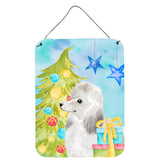 Caroline'S Treasures White Standard Poodle Christmas Metal Print, 16 X 12, Multicolor