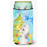 Caroline'S Treasures White Standard Poodle Christmas Decorative Can Hugger, Tall, Multicolor