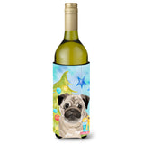 Caroline'S Treasures Fawn Pug Christmas Decorative Bottle Hugger, 750Ml, Multicolor