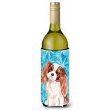 Caroline'S Treasures Blenheim Cavalier Spaniel Winter Decorative Bottle Hugger, 750Ml, Multicolor